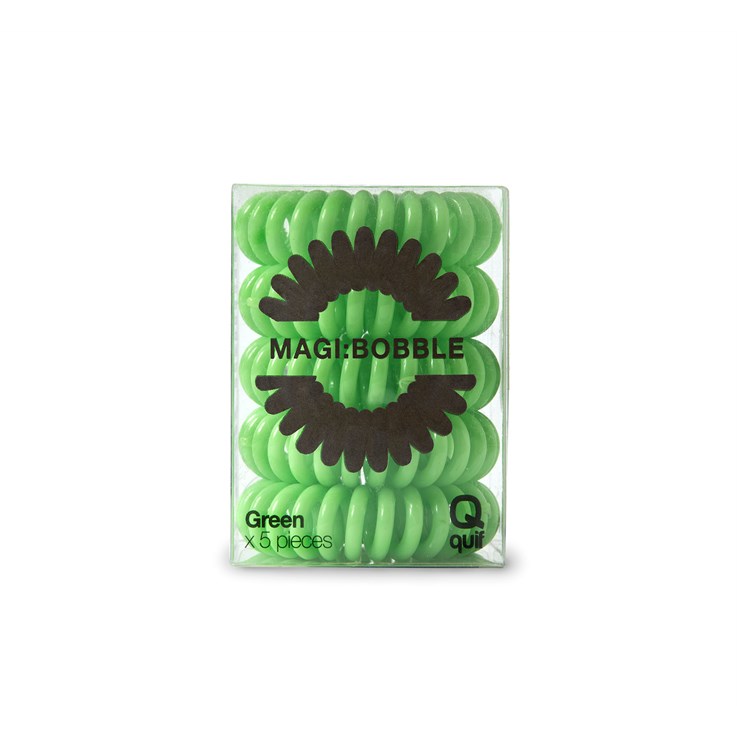 Quif magi:bobble Hair Ties 5 Pack - Green