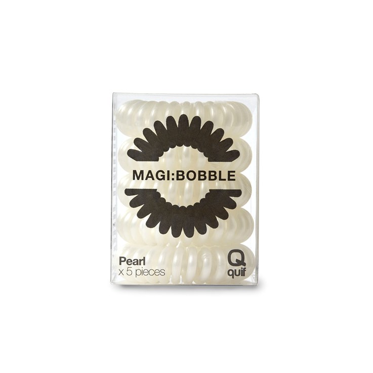 Quif magi:bobble Hair Ties 5 Pack - Pearl