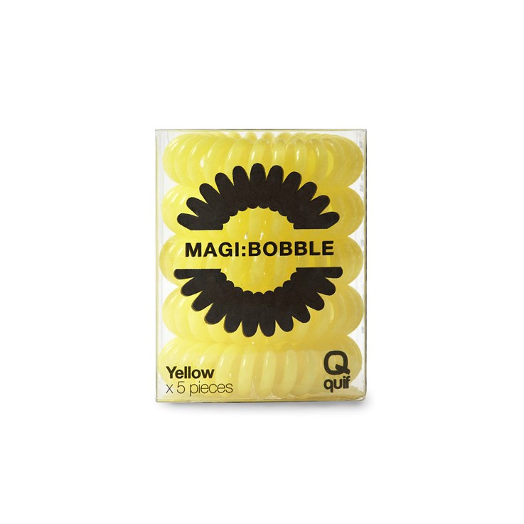 Quif magi:bobble Hair Ties 5 Pack - Yellow