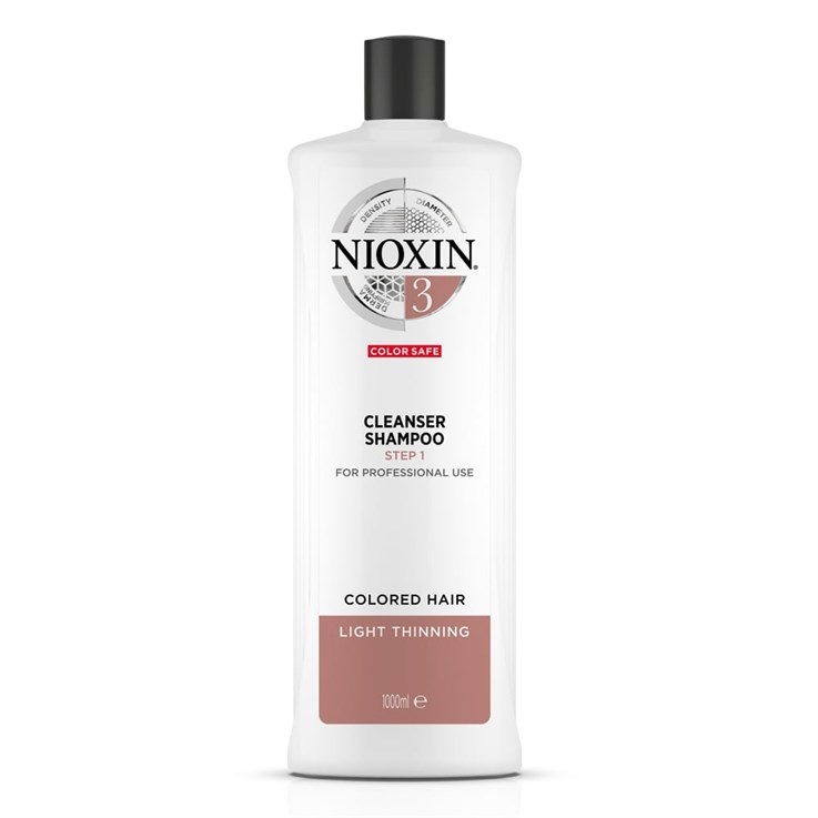 Wella Nioxin System 3 Colour Safe Cleanser Shampoo - 1000ml