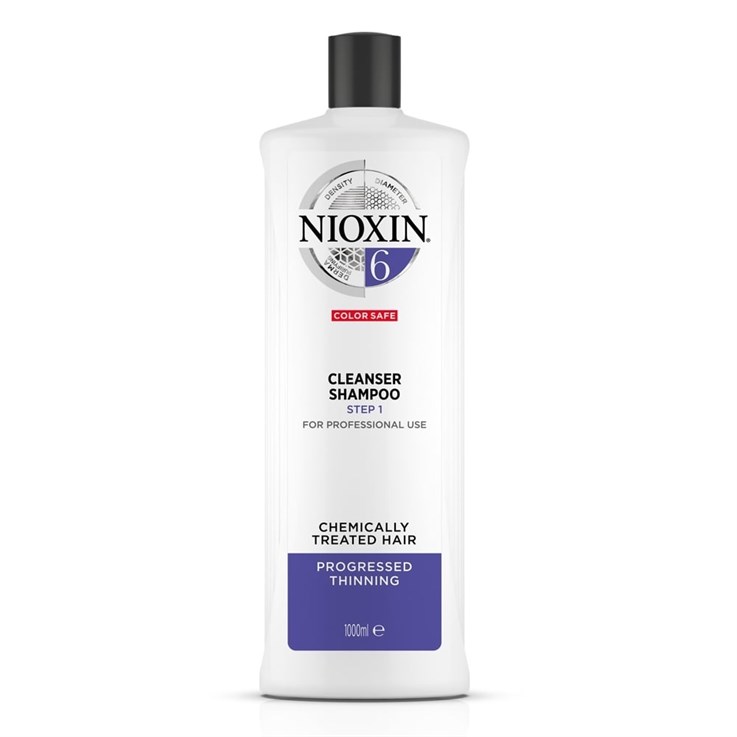 Wella Nioxin System 6 Colour Safe Cleanser Shampoo - 1000ml