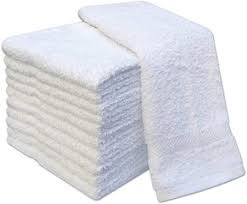 White Face Cloths 12Pk