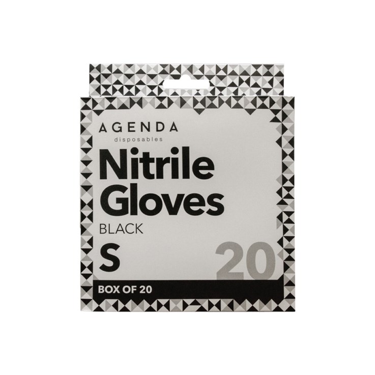 Agenda Black Nitrile Gloves Ultraflex - Small 