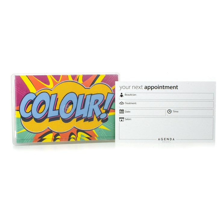 Agenda Appointment Cards-Pop Art- Colour Tech 100pcs