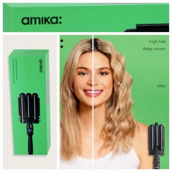 amika the high tide deep waver hair styling tool - jumbo