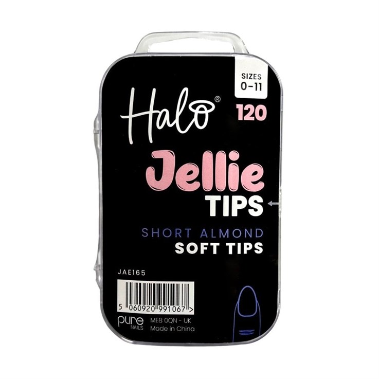 Halo Jellie Nail Short Almond Soft Tips - 120Pk