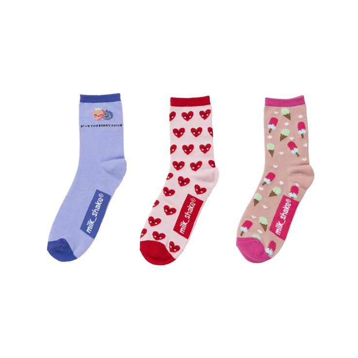 Milk_Shake Valentine Socks (3 Pack)