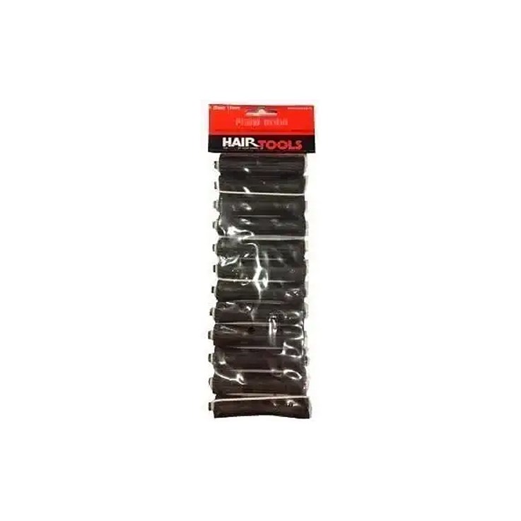 Hair Tools Hair Perm Rods 16mm Black - 12 Pack