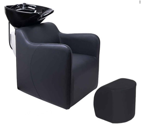 Scorpion Rena Salon Backwash Unit & Footrest - Black