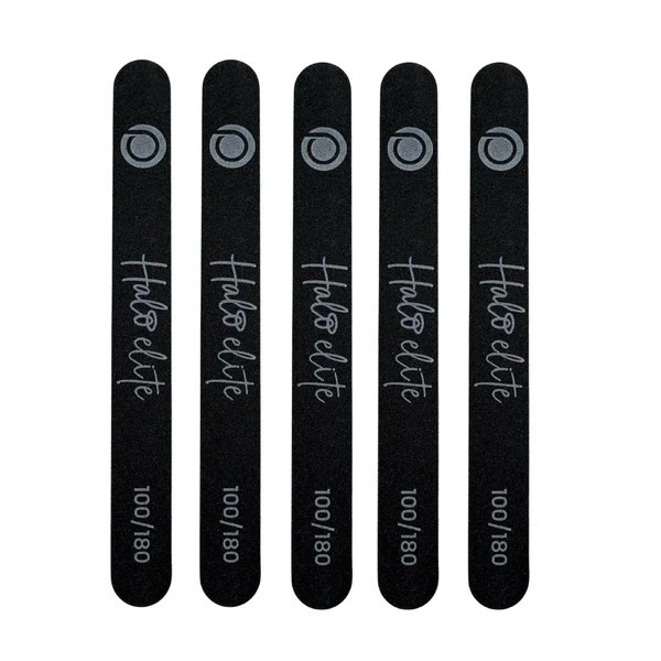 Halo Elite Blk Straight File 100/180 5Pk