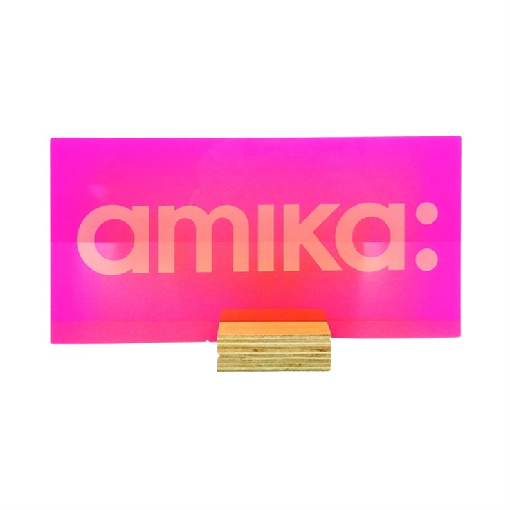 amika POS acrylic logo block