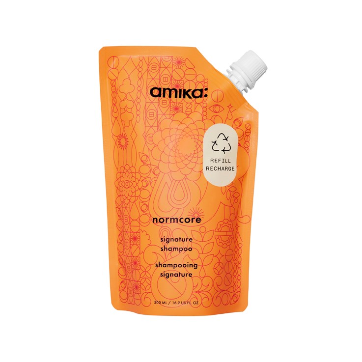 amika normcore signature shampoo pouch - 500ml