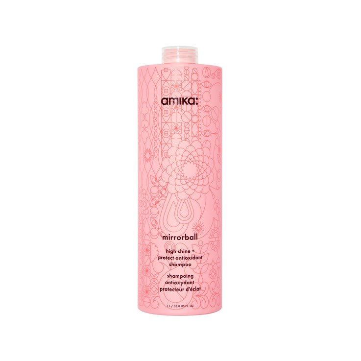 amika mirrorball shine & protect antioxidant shampoo - 1L