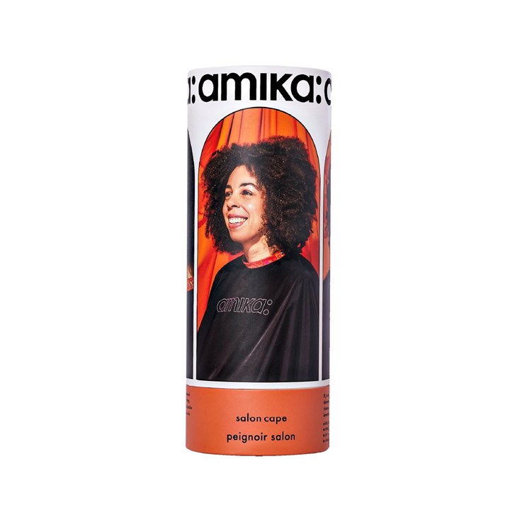 amika hairdressing salon cape - black