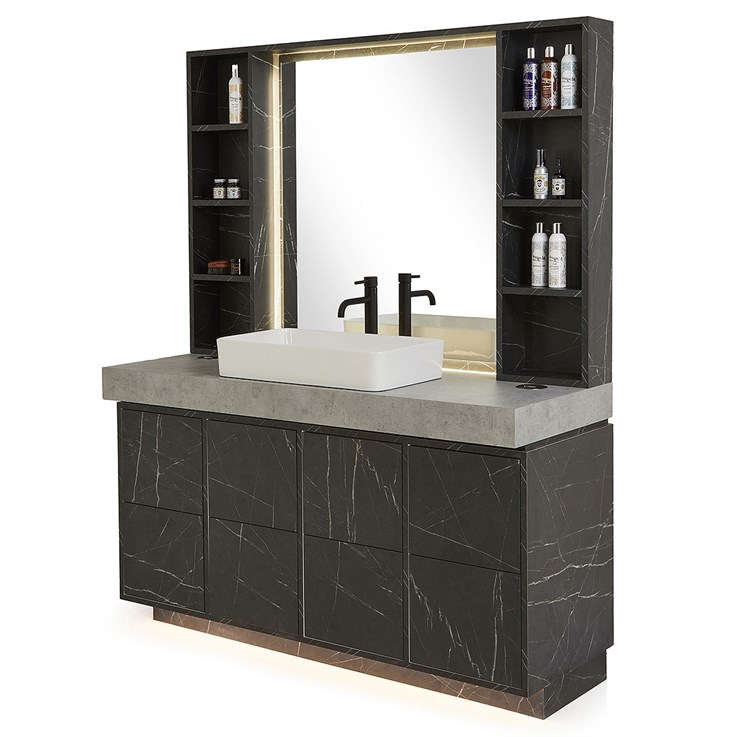 REM Oxford Unit with Frontwash Basin & Retail Mirror