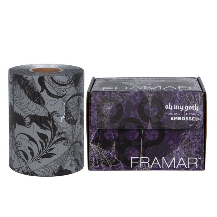 Framar Embossed OH MY GOTH Hair Foil Roll - 320ft