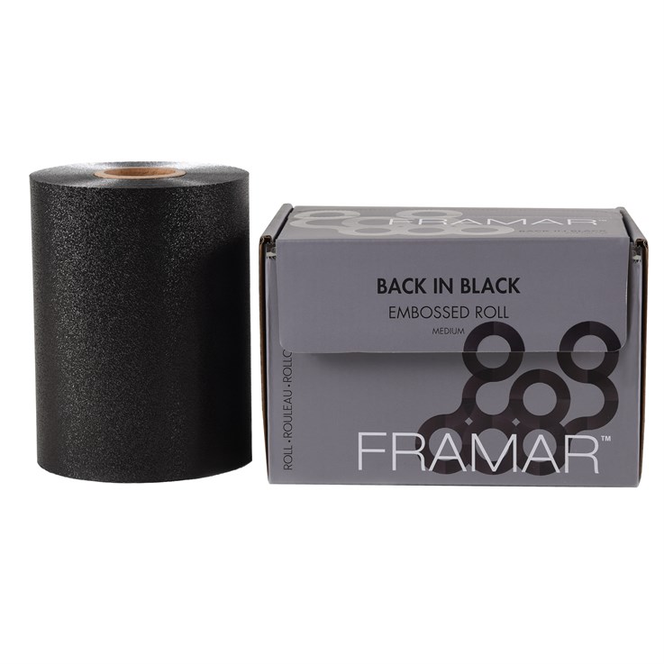 Framar Back in Black Embossed Hair Foil Roll - 320ft