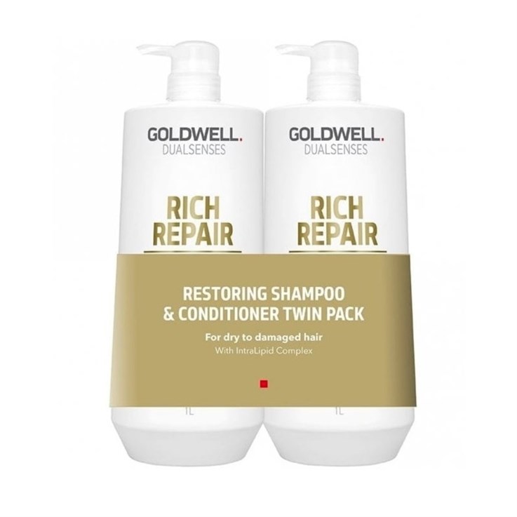 Dualsenses Rich Repair Twin Pack Restoring Shampoo & Conditioner 1L