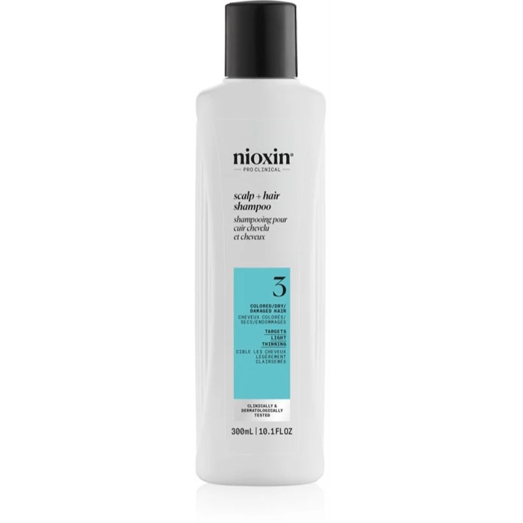 Nioxin Scalp + Hair Thickening System 3 Shampoo for Coloured Dry Hair 300ml