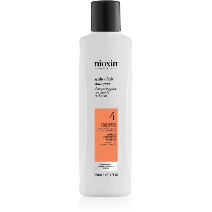 Nioxin Scalp + Hair Thickening System 4 Shampoo for Coloured Dry Hair 300ml