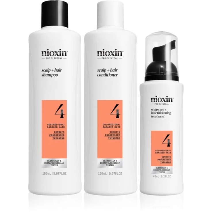 Nioxin Scalp + Hair Thickening System 4 for Coloured Dry Hair Kit