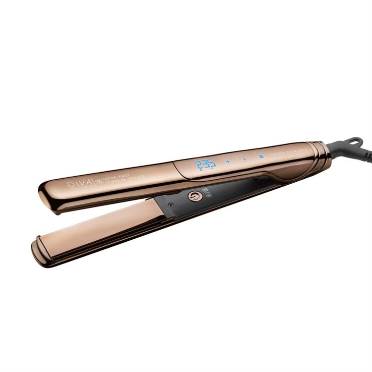 Diva Ultra Fast Titanium Hair Styler Straightener - Gold