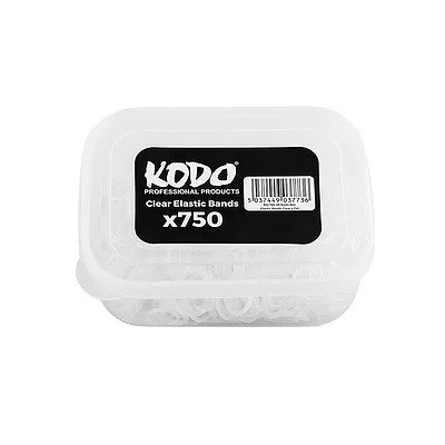 Kodo Clear Hair Bands Tub - 750 Pack