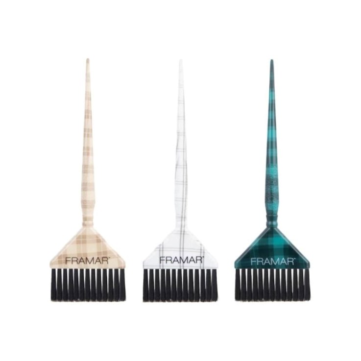 Framar Plaid Hair Day Big Daddy Brush Set (3)