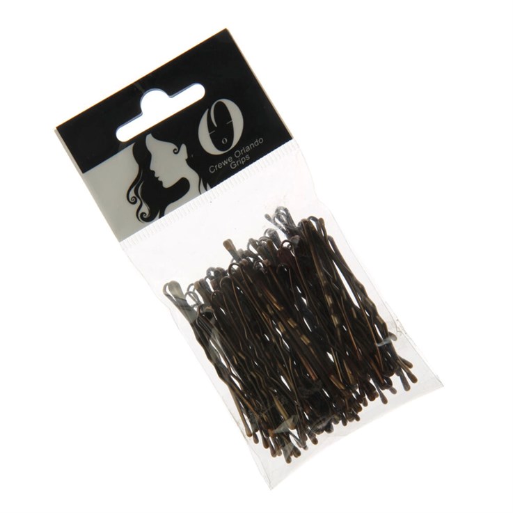 Crewe Orlando 2" Hair Grips Brown 72 Pack