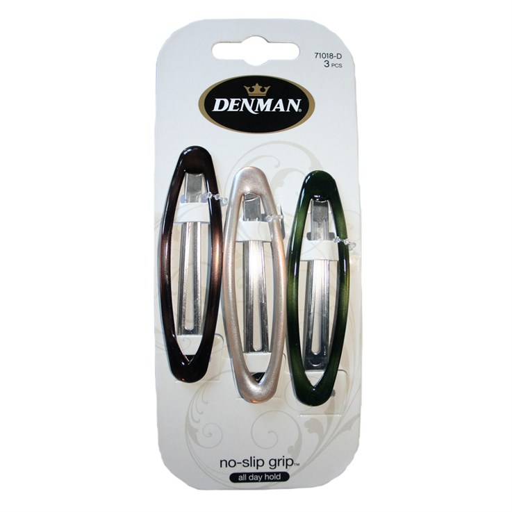 Denman 3 pk No Damage Oval Clips