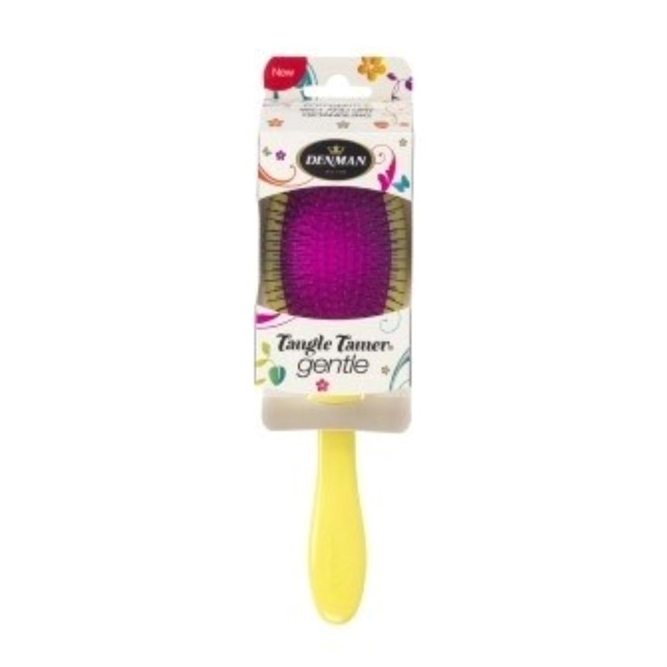 Denman D093M Tangle Tamer Gentle Hair Brush - Yellow