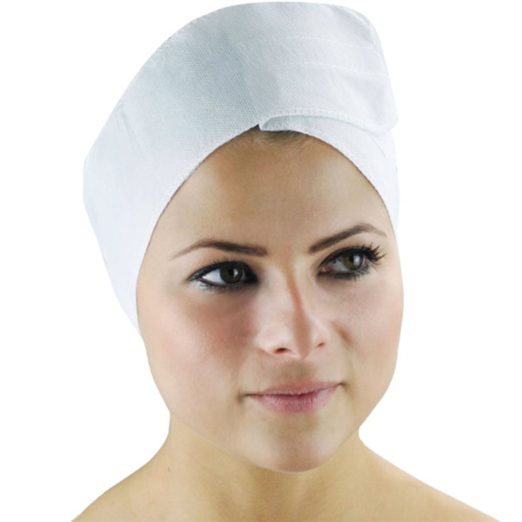 Beauty Essentials White Cotton Velcro Headband - Single