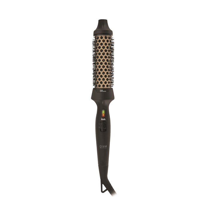 Diva Pro Hair Styling Ceramic Hot Brush - 30mm