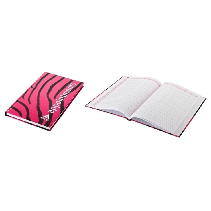 Agenda Appointment Books Pink & Black Zebra 6 Assistant