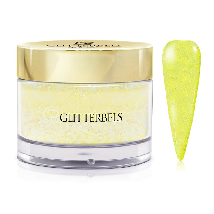 Glitterbels Coloured Acrylic Powder - Lemon Crush 28g