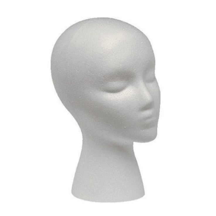 Essentials Polyhead White Polystyrene Hairdressing Training Head