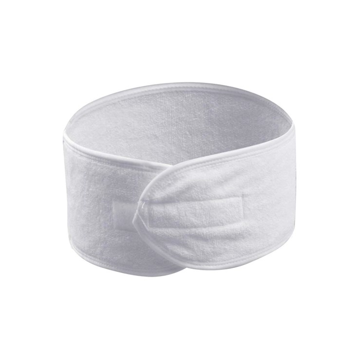 Beauty Essentials White Cotton Velcro Headband