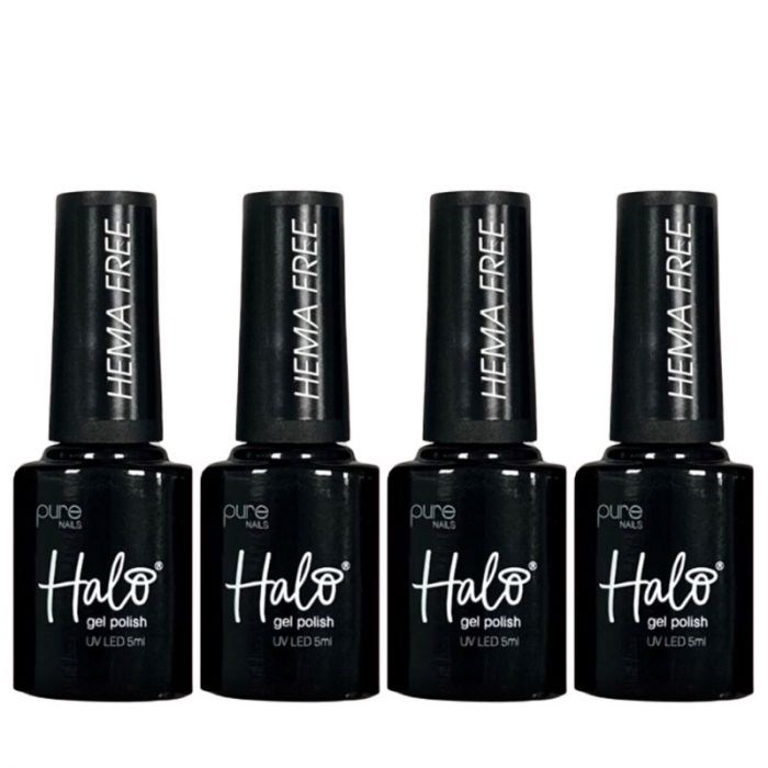 Halo Gel Nail Polish Base Coat - 4 x 5ml