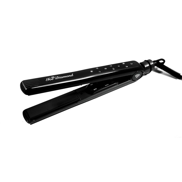 3D Hair Ice Diamond Glossy Black Straightener