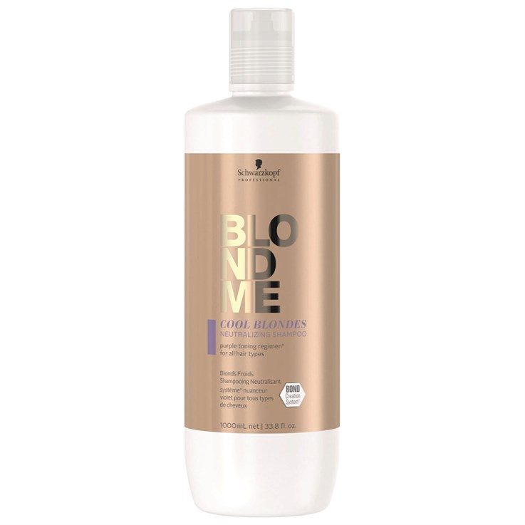 Schwarzkopf BLONDME Cool Blondes Neutralizing Shampoo - 1L