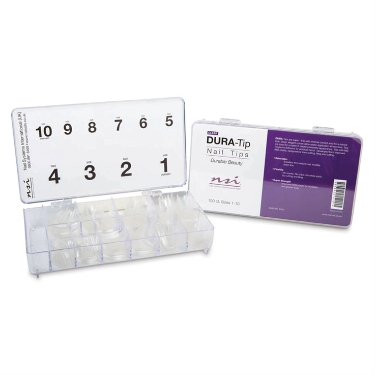 NSI Dura Tip Clear 150 Pack Assorted Sizes