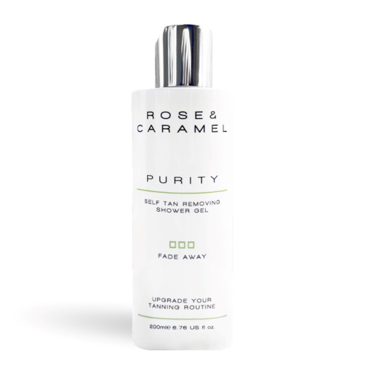 Rose & Caramel Purity Fade Away Tan Removing Shower Gel 200ml 