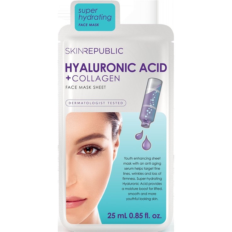 Skin Republic Hyaluronic Acid + Collagen Face Mask Sheet