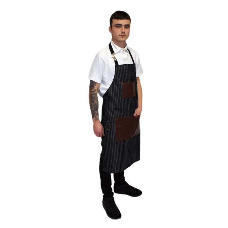 Hair Tools Pinstripe Barber Apron