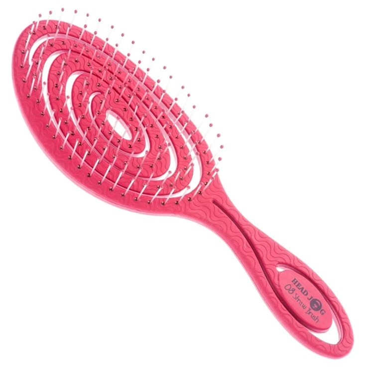 Head Jog Straw Brush Raspberry