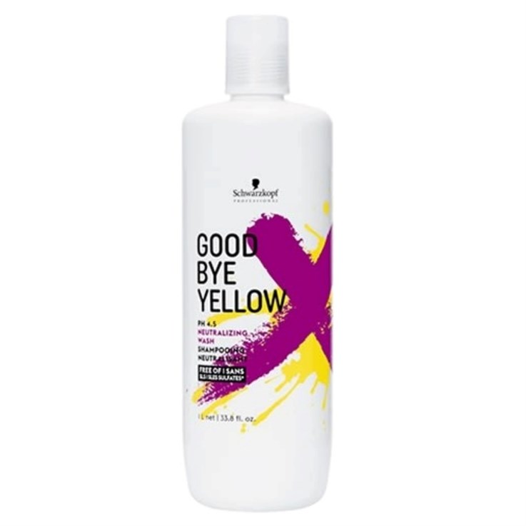 Schwarzkopf Goodbye Yellow Neutralising Shampoo - 1L