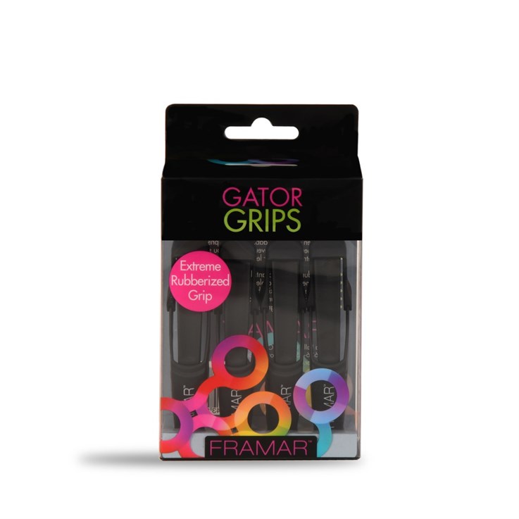 Framar Gator Grips Hair Clips Black - 4 Pack