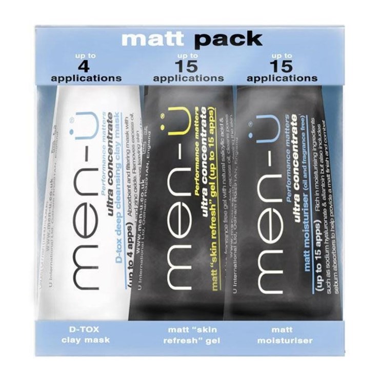 Men-U Matt Pack Skincare Trio - 3 X 15ml